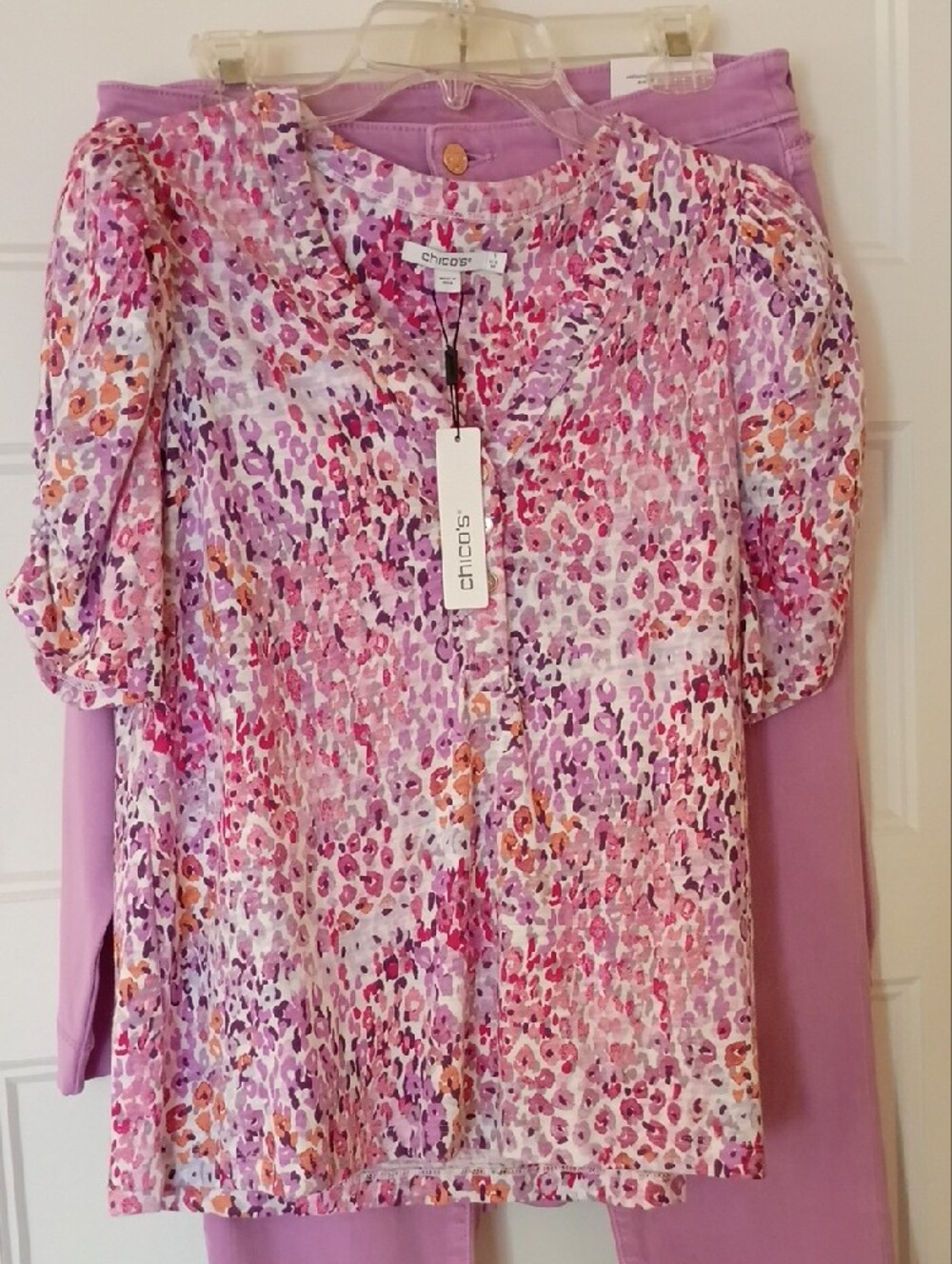 Chico's Henley Tee, Size 1 - NWT